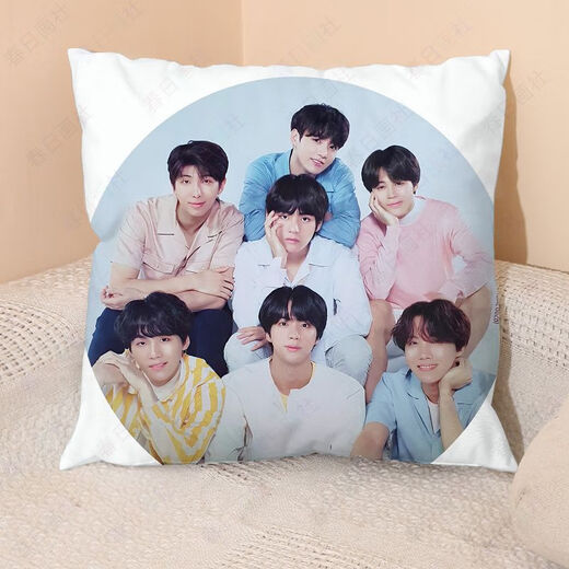 
Chengliu Kpop men's group pillows around the BTS star's side DIY custom birthday gift pillows FX6629 40*40 cm square pillow (including pillow core)