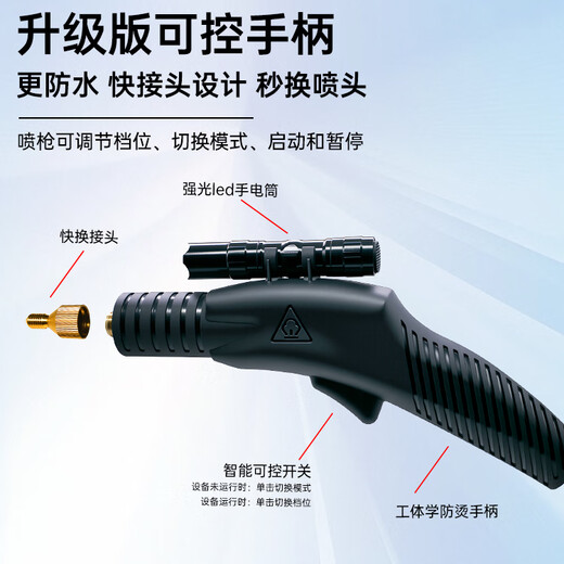 Brother Jie Commercial Steam Cleaner High Temperature and High Pressure Housekeeping Home Appliances Cleaning Air Conditioning Tools Household Multifunctional All-in-One Cleaning Equipment High Temperature Kitchen Oil Fume Degreasing Cleaning Machine Top-equipped Frequency Conversion Model-5200W Type 150KG Six-in-One Entrepreneurship Model