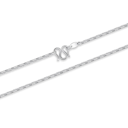 Gold Supreme (3DG Jewelery) platinum PT950 Japanese letter chain simple clavicle chain as a gift for girlfriend Priced by the gram 43cm-2.10g (including labor cost 128 yuan)