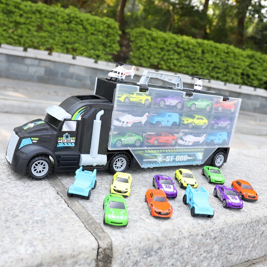 SHANTOULIN VIENDE CONTENEDOR DE CONTENEDOR CAMIÓN DE CAMIONES DE INGENIERÍA BITY Regalos de dinosaurio Regalos de automóvil pequeño contenedor bebé 1-3-6 años Instituto de Investigación de Dinosaurios 9918