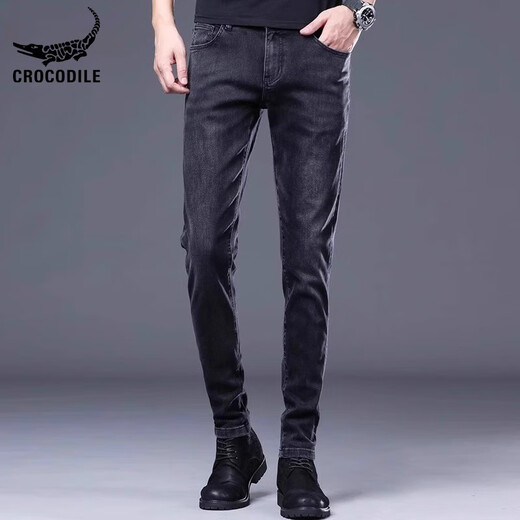 COGAS CHOGATH CHOGATH COCODILE CROCODILE Camisa de cocodrilo Jeans Pantalones Slim Slim Foot Summer String Fin-Think Casual Men 1048 Negro Regular 10xl 2890-105Jin [Jin iguala 0.5 kg]