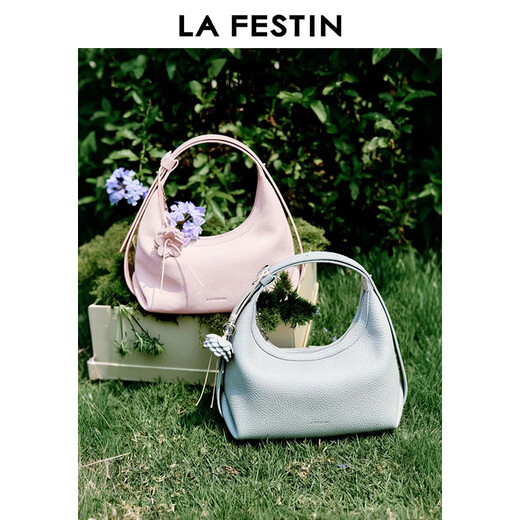 LA Festin [All Girls 'Garderobe] La Festin oo Bag Unterarm Crescent Bag 2025 Neues tragbares Crossbody -Bag Milkshake Weiß (klein)