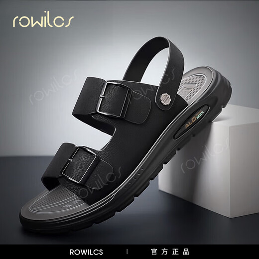 rowilcs凉鞋男2025夏季新款休闲潮流户外两穿凉拖鞋子男士防滑开车沙滩鞋 卡其9768【官方旗舰款】 38