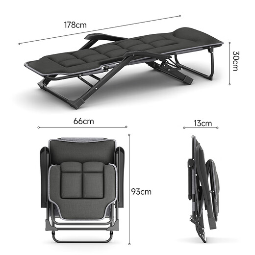 
Stable folding bed lunch break lounge chair can sit or lying office single nap bed simple accompanying bed portable marching chair