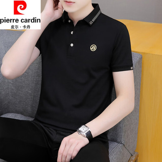皮尔卡丹（pierre cardin）纯色翻领短袖Polo保罗衫男士夏季潮流体恤上衣帅气青年新款半截袖 白色 Q682 M 帅气新款