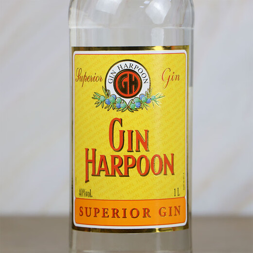 法国原装进口洋酒杜松子哈顿金酒Harpoon金酒琴酒 1L装大容量 哈顿