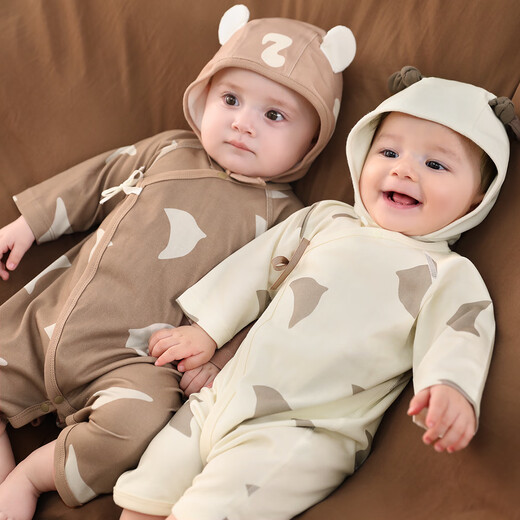 Bali Piggy 2-pack Baby Clothes Spring and Autumn Newborn Onesies Four Seasons Newborn Baby Butterfly Clothes Category A Pure Cotton Autumn Homing Pigeon 2-pack 59cm