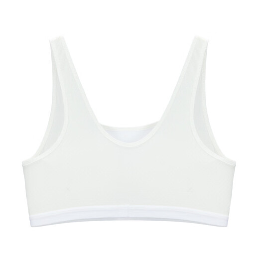 Aimer kids adore girls half sugar milk skin girl one, two and three stage sports vest AJ115C671 second stage short vest mesh white 150