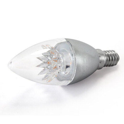 FSL Foshan Lighting LED energy-saving light bulb tip bulb E14 small screw mouth 6.5w yellow light silver 5 pieces