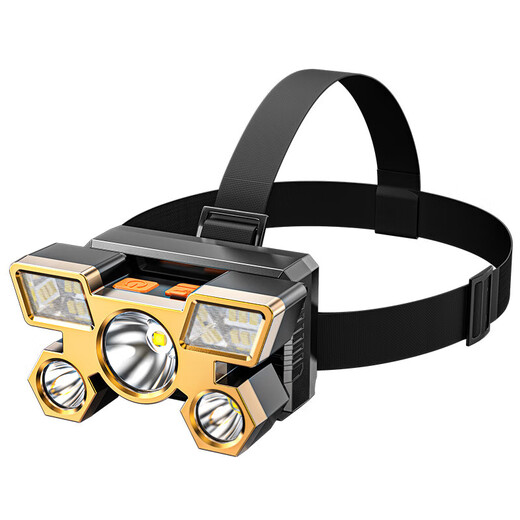 Night fishing headlamp, strong beam headlamp, high brightness, long-range charging, outdoor long-life fishing miner's lamp, Q1 five-lamp model, 400 battery capacity