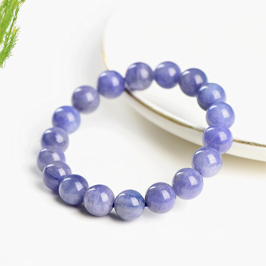 Pang Donglai’s quality purchase of elegant tanzanite bracelet new product Jiuya crystal round beads loose beads single circle bracelet transfer 7A grade tanzanite (picture 2 on the details page) 1cm
