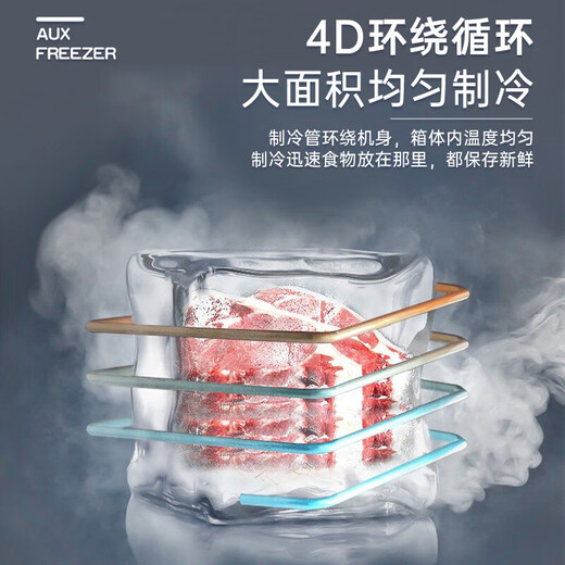 奥克斯小冰柜家用省电保鲜冷冻冰柜 商用节能迷你小型卧式冷柜 储母乳柜冰箱 【国补】128升级减霜款|可囤60斤肉 28L