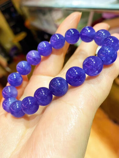 Chili versatile high-quality natural tanzanite bracelet for men and women, heart of the ocean, electro-optical blue crystal bracelet, new jewelry, blue 55958 11mm