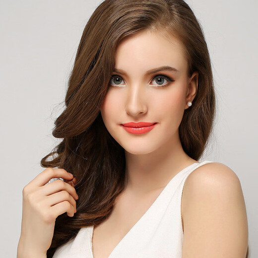 Qianlou with certificate 8-9mm freshwater pearl earrings, pure silver ear plugs, non-allergenic, steamed bun shape, bright gloss, white + white ear plugs, almost flawless