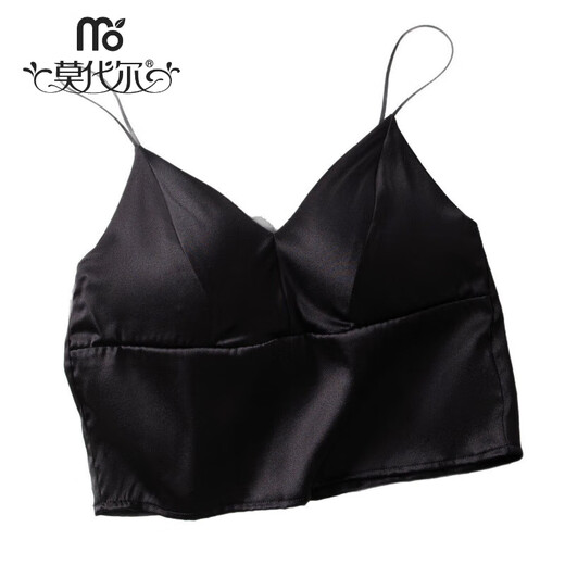 
Modal silk satin beautiful back short suspender French triangle cup mulberry silk underwear no wire silk bra 2025 new product FHZ25B2-9756-4 brown M
