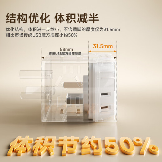 BLAUPUNKT socket converter/mini one to five sockets/wireless conversion socket/conversion plug/socket extender/power converter USB+Typec