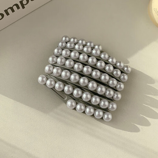 New type of pearl folding headband for women to wash their face and press their hair. Internet celebrity high skull broken hair artifact portable hair accessory. Pearl folding headband black 1 piece