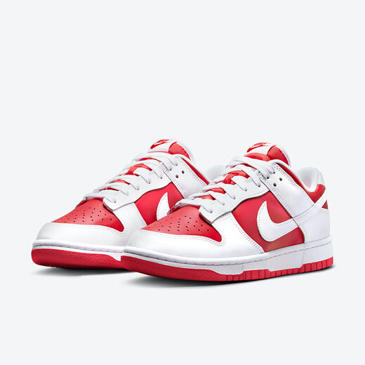 Nike (Nike) [trendy] Herrenschuhe Dunk Low Retro Low Top Reversing White und Rot-Slip, Wear-Resistant Lightweight Casual Board Schuhe DD1391-600 40