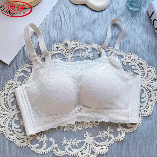 Sous-vêtements de Langsha pour femmes sans anneaux en acier, petits seins, seins plats, soutien-gorge à col mammaire épaissis épaissis sexy