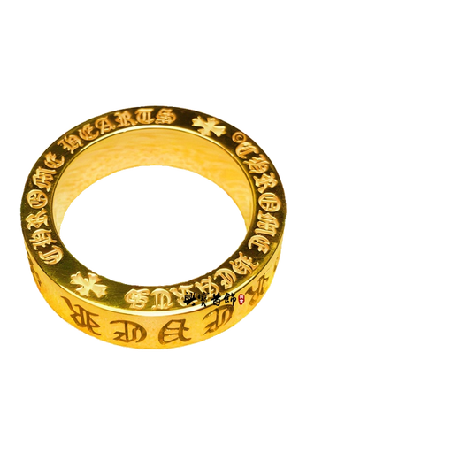 
ZM Fat Donglai Quality Gold Mold Eternal Heart Ring Gypsum Crowa Heart Trendy Personality Cross in F116 Single-sided Word 1423 Mold One