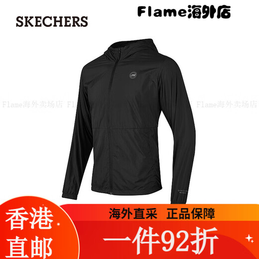 SKECHERS [Gleiches Modell in Cheng Yi] Royal Light Sonnenschutzkleidung, Feuchtigkeitsabsorption von Männern und Frauen und schnell trocknete kühle Mäntel, Sonnenschutz, Frauenstil-Kohlenstoff-Schwarz/0018 s, Einzelgröße