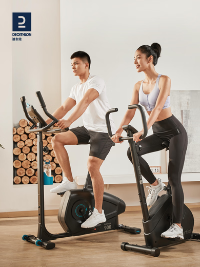 Decathlon exercise bike, aerobic fitness, comfortable and durable, home indoor silent exercise bike, exquisite black, no need to plug in, installation not included