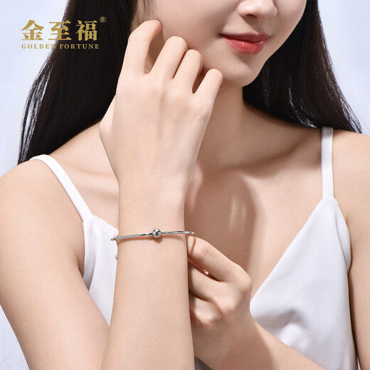 Jinzhifu Platinum Pearl Bracelet PT950 Platinum Transfer Beads Women's Bracelet for Wife, Girlfriend, Chinese Valentine's Day Gift, About 6.4 Grams (More Refund, Less Replenishment) #52