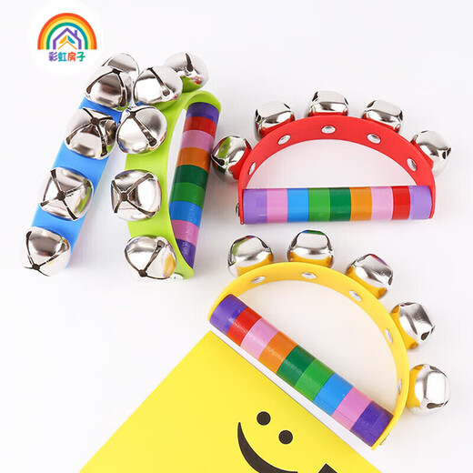 Rainbow House Rainbow House de madera Montessori SIDA DE UNA ADIDACIONES Puzzle para niños Juguetes de construcción Bloques de construcción Asamblea de 3-6 años Baby Ring Beads (sin paquete)