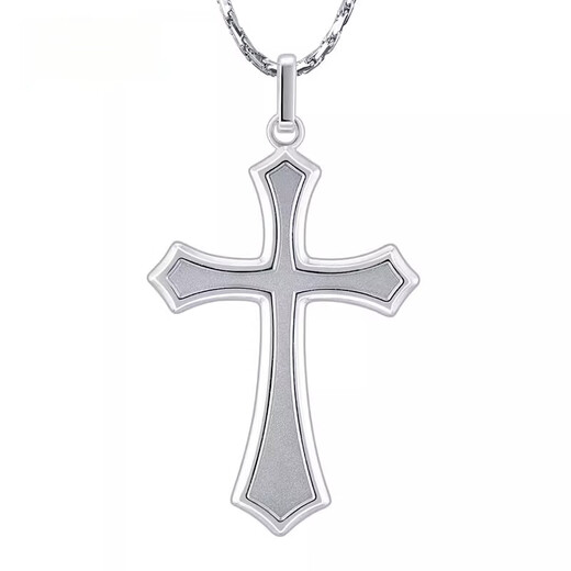 Nilan Fat Donglai's same style pt950 platinum cross necklace pendant for men PT950 platinum pendant fashionable platinum pendant. The pendant weighs about 3.9 grams.