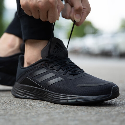 阿迪达斯 （adidas）跑步鞋男鞋女鞋2025夏季DURAMO SL低帮缓震运动鞋轻便透气休闲鞋 黑武士JQ9717黑色 36