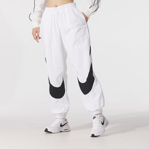 Nike (NIKE) sports suit women's 25 summer new style comfortable and breathable printed pink short-sleeved T-shirt casual trousers two-piece set DV6095+ white mesh lining pants pants too big XL