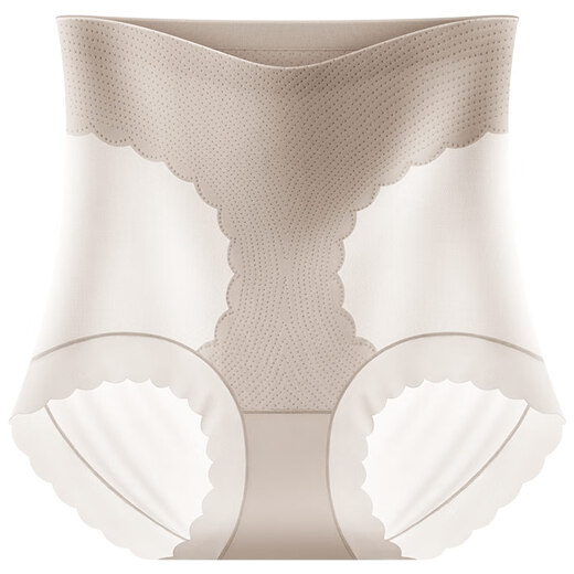 MEIYA Ice Silk High cintura y caderas sin rastros y fuertes bragas herméticas para mujeres con panza pequeña, con forma de cuerpo antibacteriano Summer New Style Grey XL (adecuado para 105-130Jin [Jin equivale a 0.5 kg])