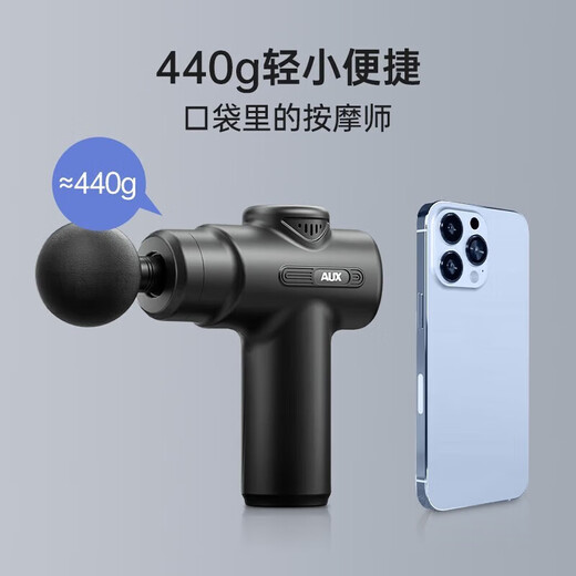 
AUX Mini Fascia Gun Muscle Massager Deep Fascia Massager Small Neck Jaw Massage Gun Electric Shoulder Neck Legs Waist Massage Bar Hammer Holiday Gift [Flagship Model] 13800 RPM + 8 Heads + Handbag