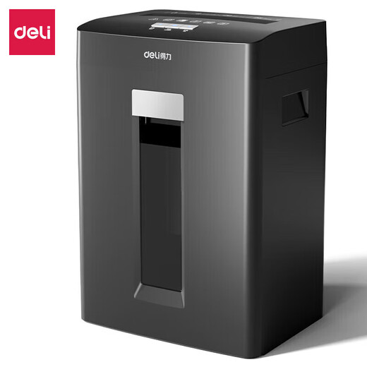 Deli -Deli -Papier Shredder 23L Schwarz Deutsch Standard 5 Mit hoher Vertraulichkeit können Papier für Bürogeräte eintägig 8 Teile 10 Minuten 9904 [Quetailable Card und Crush Disk festgelegt werden