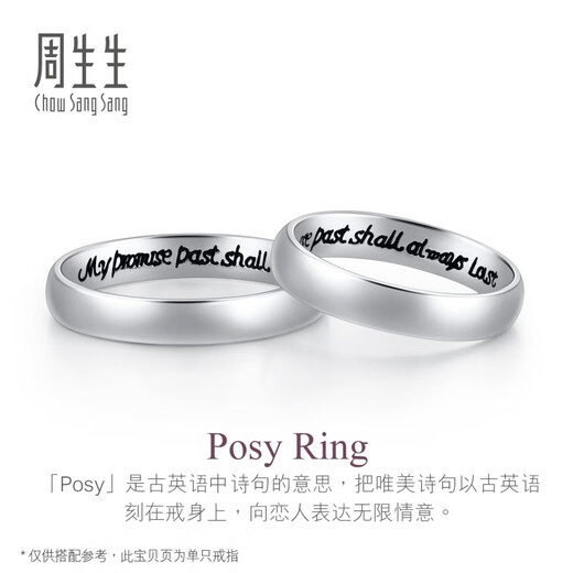 CHOW SANG SANG platinum ring V&A Museum joint couple ring 38093R 23 circles