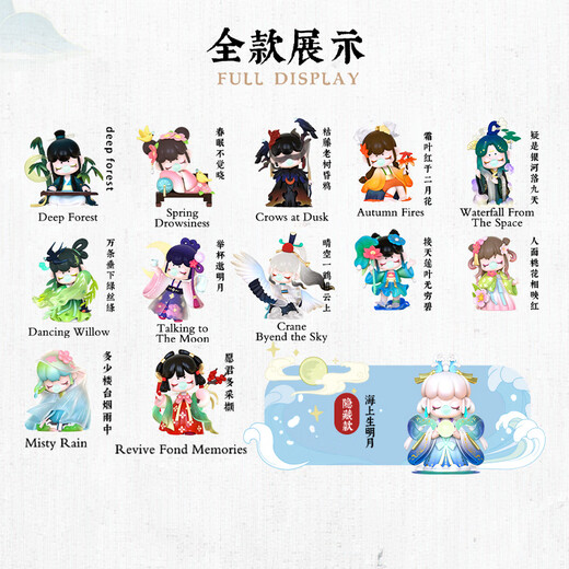 Ruolai (Rolife) Nanci's poems and songs, blind box toys, ornaments, children's birthday and New Year's gifts, Chunxiao hand-made gift box