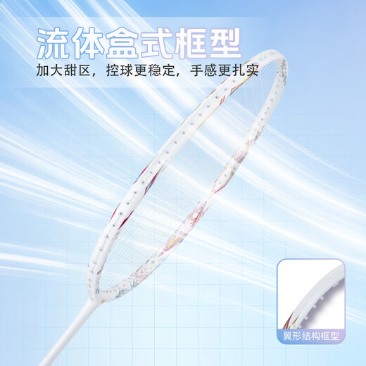 尤迪曼（yodiman）碳中王羽毛球拍单拍全碳素纤维超轻进攻型比赛级款高磅 4U 碳中王9900Pro流光白进攻型【 22磅(小孩适用)