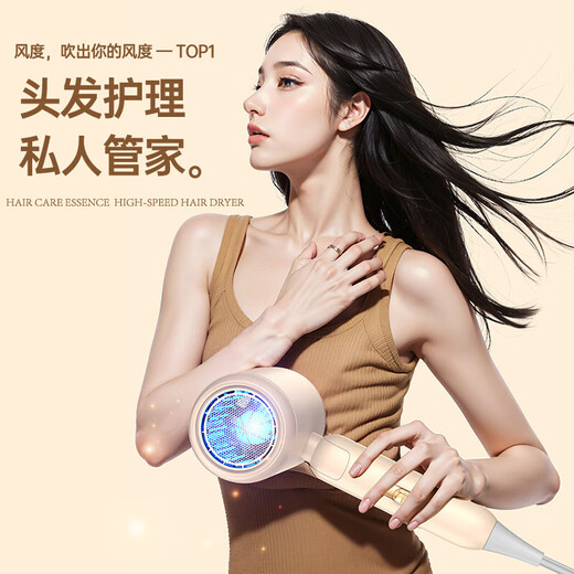 Hilda German folding hair dryer for home use high-power negative ion student dormitory silent quick-drying without damage power-generating hair dryer 4800 Supreme Edition + m top motor billion ion collagen hair care