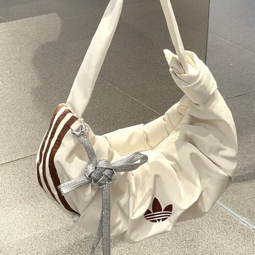 Adidas (adidas) Clover Women's Women's Rideled Cloud Sac à un épaule croisée Croissant Casual Sac KA9267 KA9272 Couleur de sable chaud KA9272 (48x33cm)