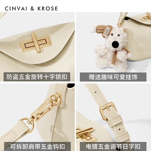 Bag Cinvaikrose Bolsas Crossbody Bag Women's 2025 New Hand Bucket Bag Bagón de lingote de estilo coreano Beige