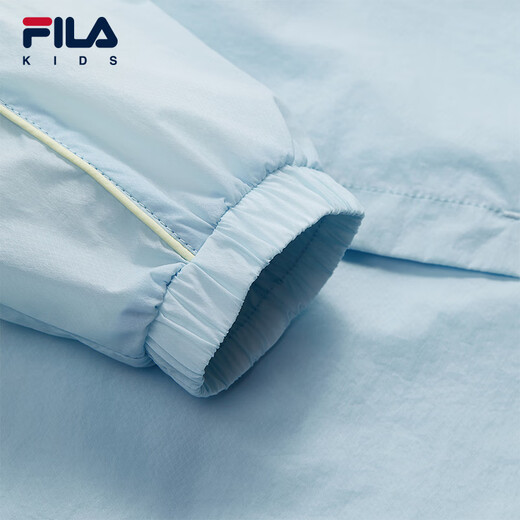 FILA Children's Sun Protection Clothing 2025 Autumn New Girls' Outdoor Sports Hooded Jacket Light Silicon Blue-LB 160