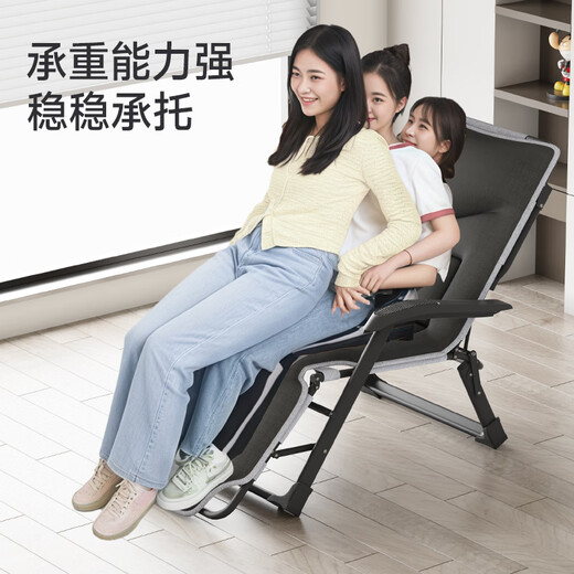 
Stable folding bed lunch break lounge chair can sit or lying office single nap bed simple accompanying bed portable marching chair