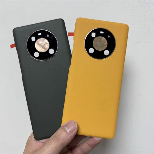 适用于华为mate40后盖原装玻璃mate40pro素皮后壳后屏电池盖 Mate40Pro【釉白】后盖带镜片