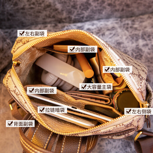 
Montana West high-end backpack for women 2025 new Korean style fashionable versatile and fashionable women's backpack trendy brand large capacity coffee color