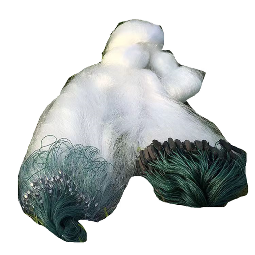 White silk three-layer sunken net, sticky net, green silk net, 100 meters fishing net, crucian carp, carp fishing hanging net, reservoir net, silver carp, 3 meters high, 7 fingers, white silk three-layer sunken net, 100 meters long
