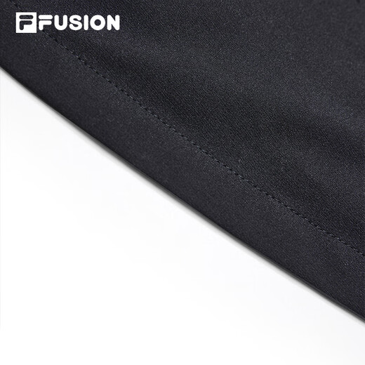 Fila Fusion Fila Fila Trendy Brand Woven Jumpsuits Women Fashion Shirt Collar Collar Sortas Shorts Dark Black-Bk S 160/80a/S