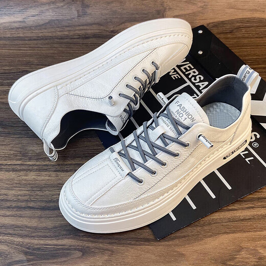 Magunus Beite Men's Shoes Shoes de cuero Autumn Shoes White White Shoes Casual Shoes Board and Shoe se siente sin deslizamiento