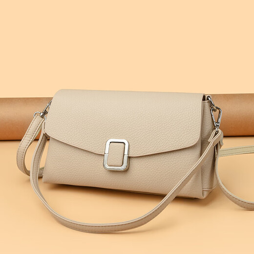 
Genuine leather women's bag 2025 new versatile armpit bag middle-aged mother bag crossbody bag fashionable cowhide women's shoulder bag light brown