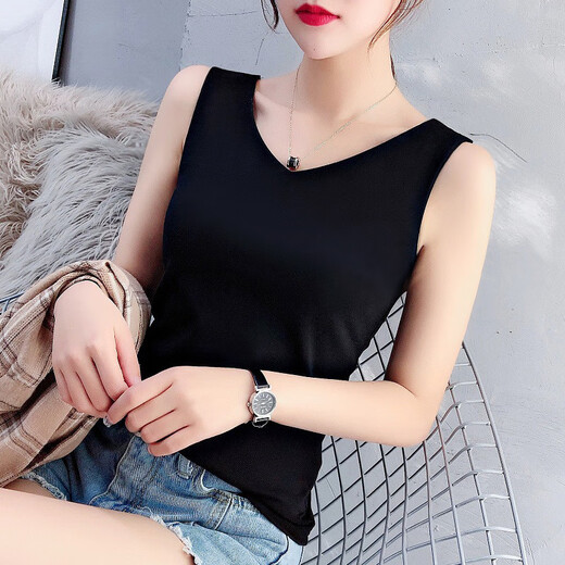 
Mo Xiasang sleeveless top new women's white small suspender vest with summer and fashionable T-shirt vest 3892 white L