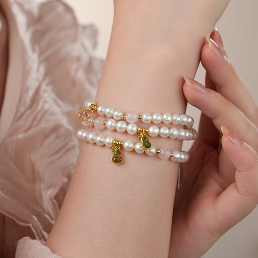 Dara 925 silver pearl bracelet, freshwater pearl bracelet, elastic rope bracelet, 5-6mm, birthday gift for wife, girlfriend